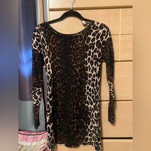 INC International Concepts cheetah Knit Top